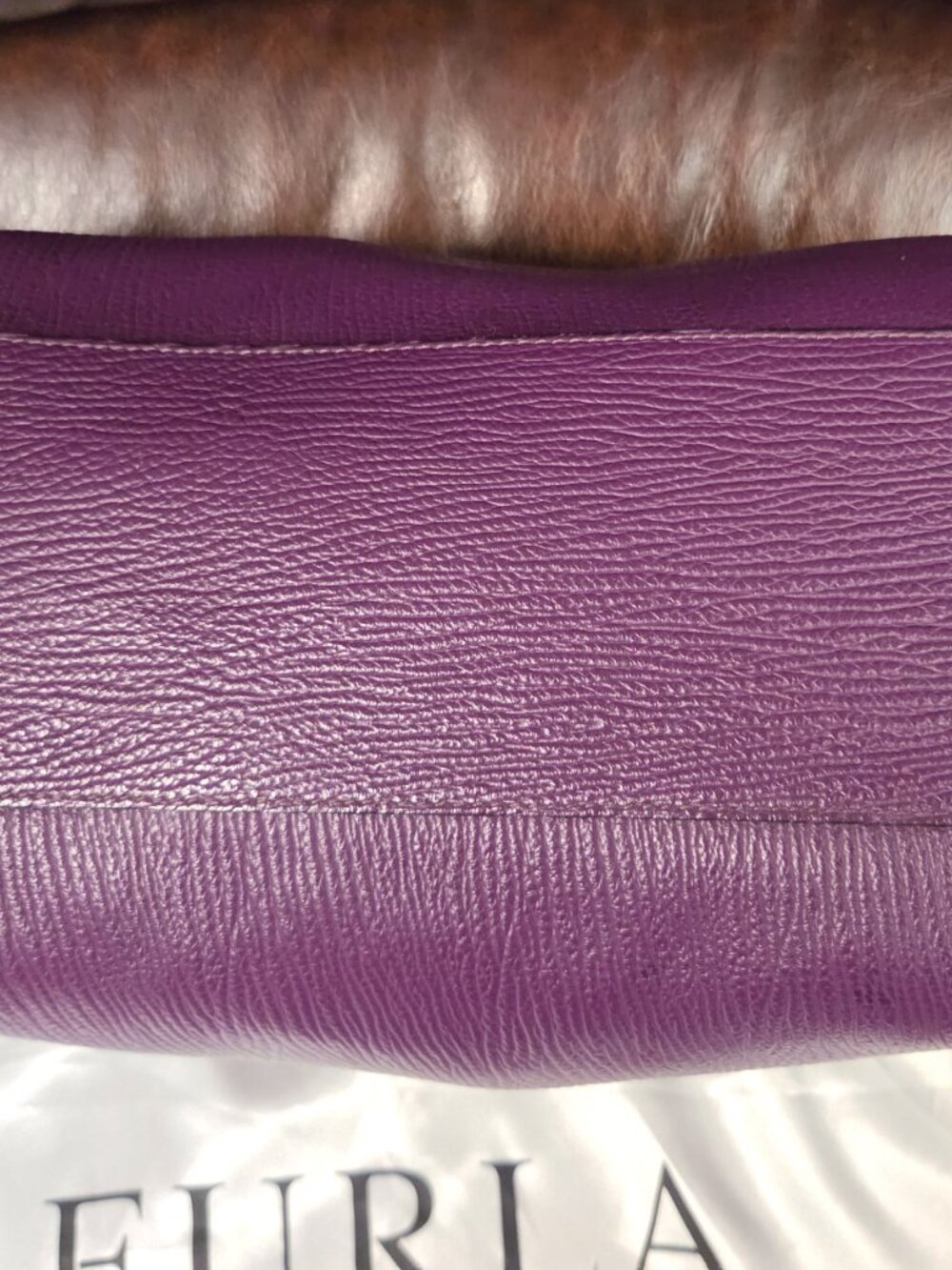Furla Leather Piper Satchel - Purple - EUC - Picture 8 of 16